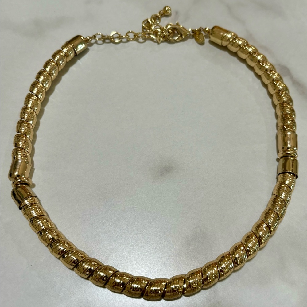 Vintage Chico’s chunky necklace chocker golden